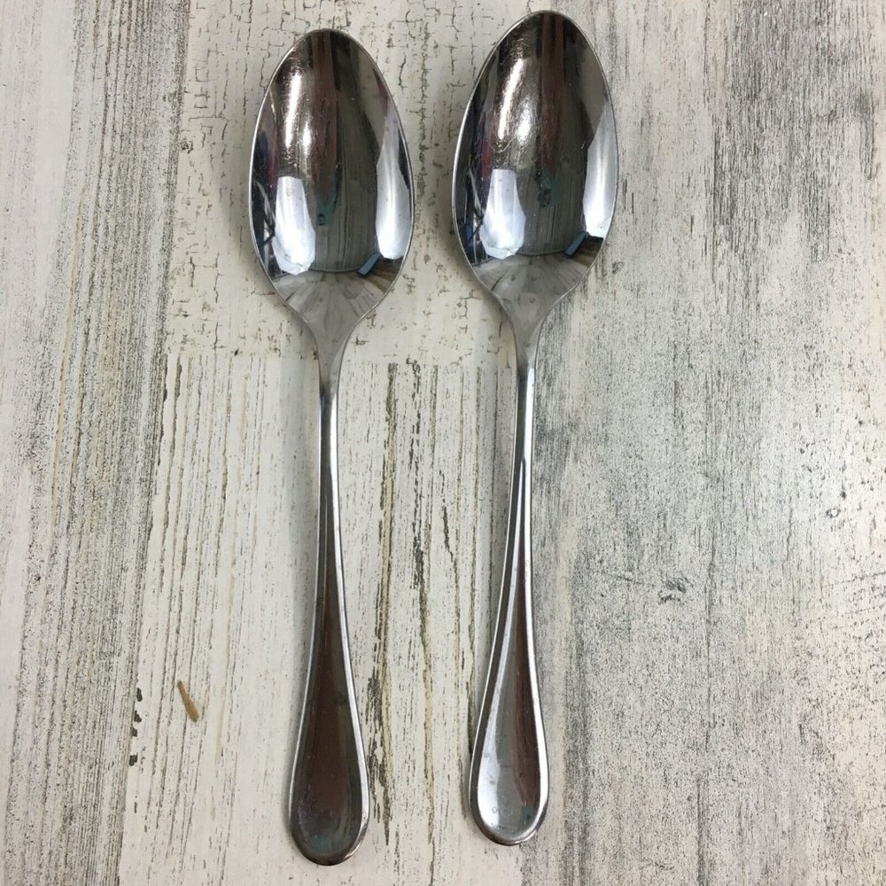 Lot of 2 Vintage Stainless Serving Spoons By Imperial Stainless